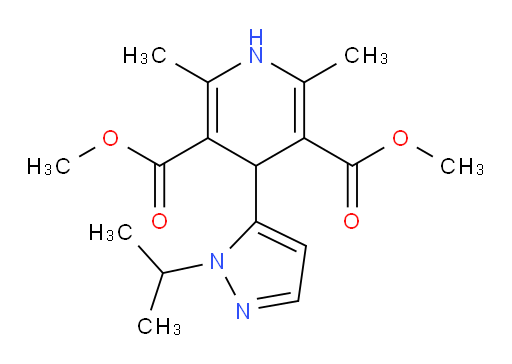 3,5-dimethyl 2,6-dimethyl-4-[1-(propan-2-yl)-1H-pyrazol-5-yl]-1,4-dihydropyridine-3,5-dicarboxylate