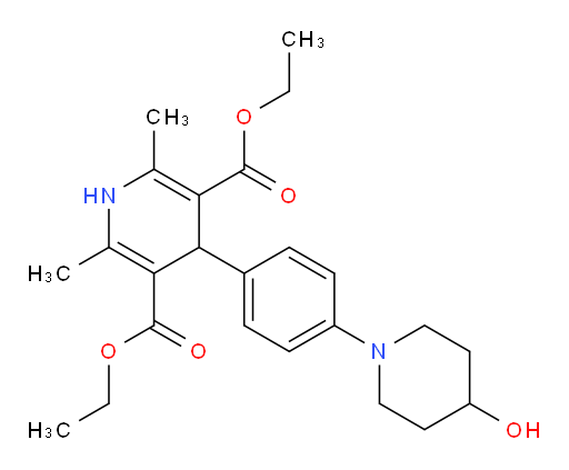 3,5-diethyl 4-[4-(4-hydroxypiperidin-1-yl)phenyl]-2,6-dimethyl-1,4-dihydropyridine-3,5-dicarboxylate