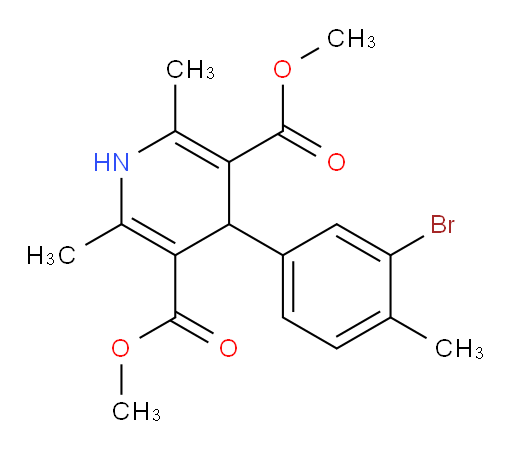 3,5-dimethyl 4-(3-bromo-4-methylphenyl)-2,6-dimethyl-1,4-dihydropyridine-3,5-dicarboxylate