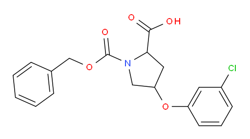 1-[(benzyloxy)carbonyl]-4-(3-chlorophenoxy)pyrrolidine-2-carboxylic acid