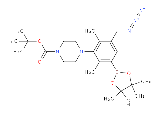 tert-butyl 4-[3-(azidomethyl)-2,6-dimethyl-5-(4,4,5,5-tetramethyl-1,3,2-dioxaborolan-2-yl)phenyl]piperazine-1-carboxylate