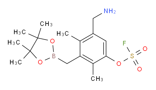 5-(aminomethyl)-2,4-dimethyl-3-[(4,4,5,5-tetramethyl-1,3,2-dioxaborolan-2-yl)methyl]phenyl sulfurofluoridate