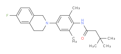 N-[4-(6-fluoro-1,2,3,4-tetrahydroisoquinolin-2-yl)-2,6-dimethylphenyl]-3,3-dimethylbutanamide