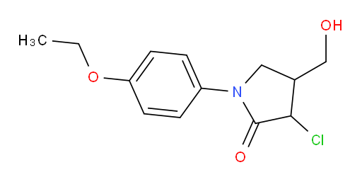 3-chloro-1-(4-ethoxyphenyl)-4-(hydroxymethyl)pyrrolidin-2-one