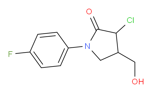 3-chloro-1-(4-fluorophenyl)-4-(hydroxymethyl)pyrrolidin-2-one