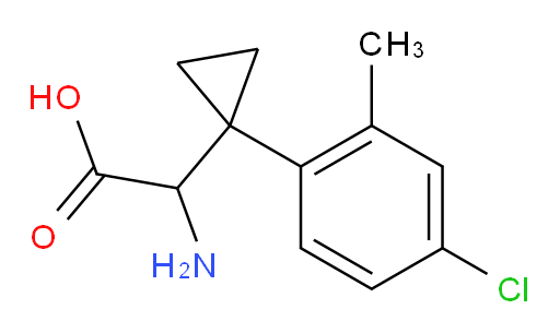 2-amino-2-[1-(4-chloro-2-methylphenyl)cyclopropyl]acetic acid