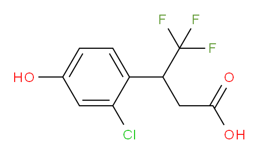 3-(2-chloro-4-hydroxyphenyl)-4,4,4-trifluorobutanoic acid
