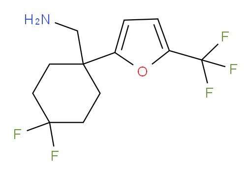 {4,4-difluoro-1-[5-(trifluoromethyl)furan-2-yl]cyclohexyl}methanamine