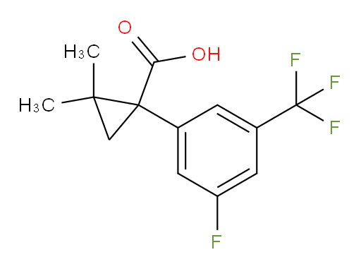 1-[3-fluoro-5-(trifluoromethyl)phenyl]-2,2-dimethylcyclopropane-1-carboxylic acid