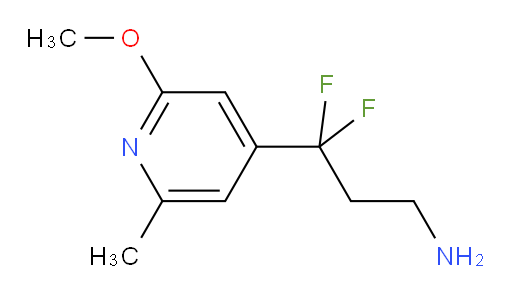 3,3-difluoro-3-(2-methoxy-6-methylpyridin-4-yl)propan-1-amine