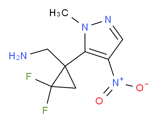 [2,2-difluoro-1-(1-methyl-4-nitro-1H-pyrazol-5-yl)cyclopropyl]methanamine