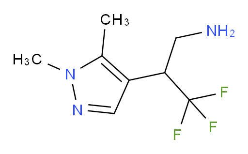 2-(1,5-dimethyl-1H-pyrazol-4-yl)-3,3,3-trifluoropropan-1-amine