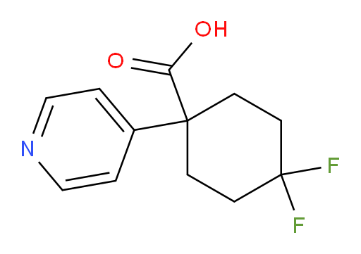4,4-difluoro-1-(pyridin-4-yl)cyclohexane-1-carboxylic acid