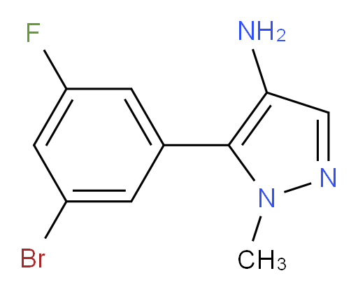 5-(3-bromo-5-fluorophenyl)-1-methyl-1H-pyrazol-4-amine