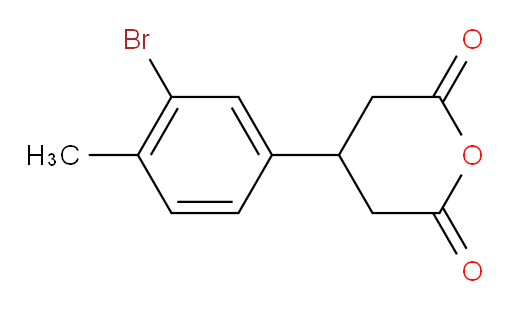 4-(3-bromo-4-methylphenyl)oxane-2,6-dione
