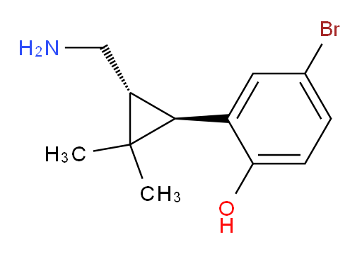 rac-2-[(1R,3R)-3-(aminomethyl)-2,2-dimethylcyclopropyl]-4-bromophenol