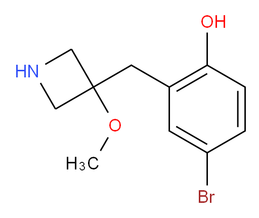 4-bromo-2-[(3-methoxyazetidin-3-yl)methyl]phenol