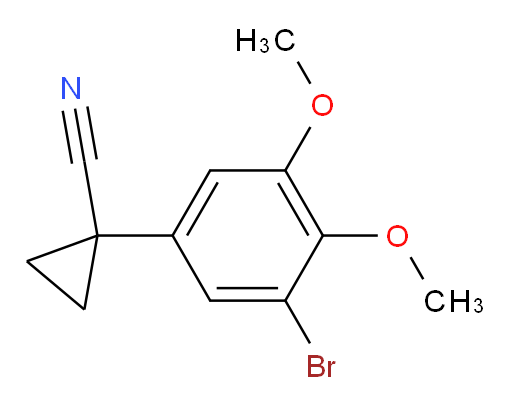 1-(3-bromo-4,5-dimethoxyphenyl)cyclopropane-1-carbonitrile