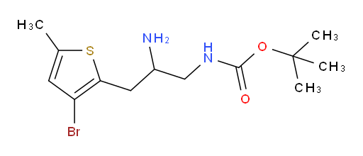 tert-butyl N-[2-amino-3-(3-bromo-5-methylthiophen-2-yl)propyl]carbamate