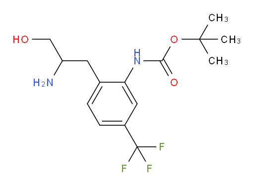tert-butyl N-[2-(2-amino-3-hydroxypropyl)-5-(trifluoromethyl)phenyl]carbamate