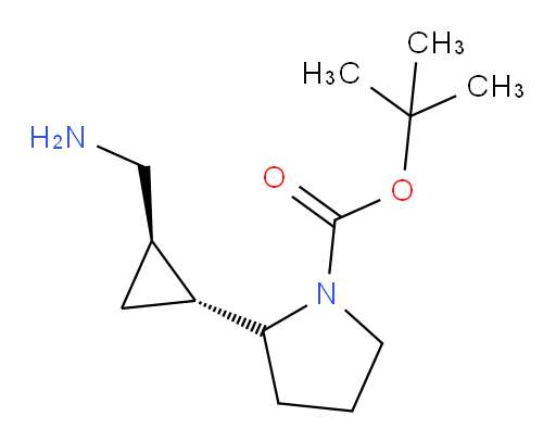 rac-tert-butyl 2-[(1R,2R)-2-(aminomethyl)cyclopropyl]pyrrolidine-1-carboxylate