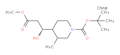 tert-butyl 4-[(1R)-1-hydroxy-3-methoxy-3-oxopropyl]-3-methylpiperidine-1-carboxylate