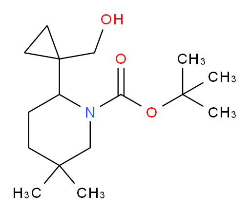 tert-butyl 2-[1-(hydroxymethyl)cyclopropyl]-5,5-dimethylpiperidine-1-carboxylate