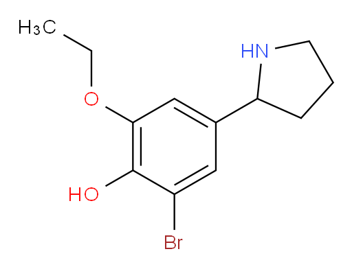 2-bromo-6-ethoxy-4-(pyrrolidin-2-yl)phenol