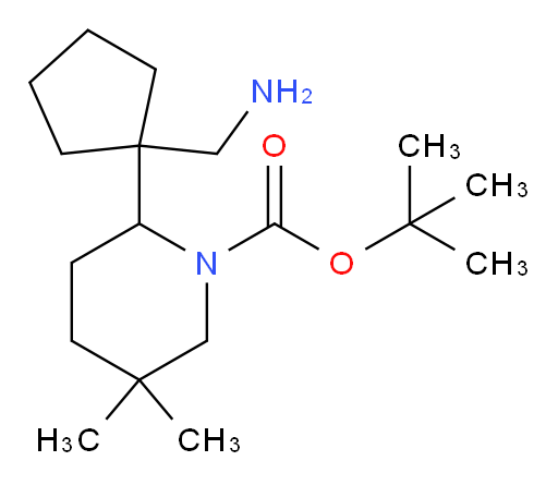 tert-butyl 2-[1-(aminomethyl)cyclopentyl]-5,5-dimethylpiperidine-1-carboxylate