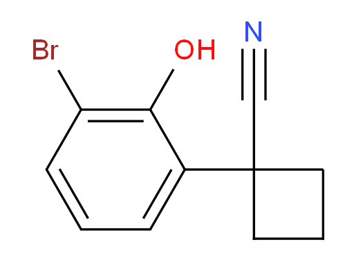 1-(3-bromo-2-hydroxyphenyl)cyclobutane-1-carbonitrile