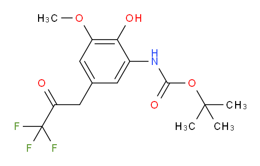 tert-butyl N-[2-hydroxy-3-methoxy-5-(3,3,3-trifluoro-2-oxopropyl)phenyl]carbamate