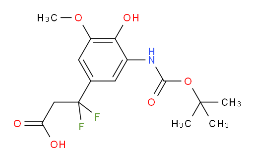 3-(3-{[(tert-butoxy)carbonyl]amino}-4-hydroxy-5-methoxyphenyl)-3,3-difluoropropanoic acid