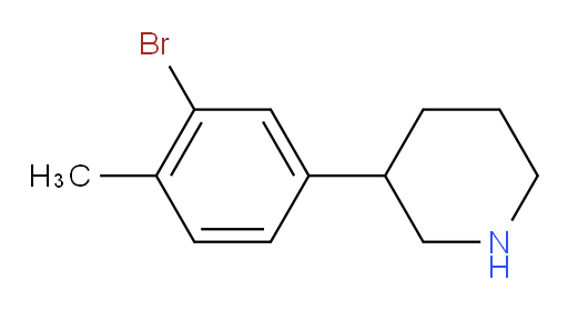 3-(3-bromo-4-methylphenyl)piperidine