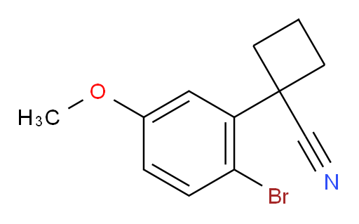 1-(2-bromo-5-methoxyphenyl)cyclobutane-1-carbonitrile