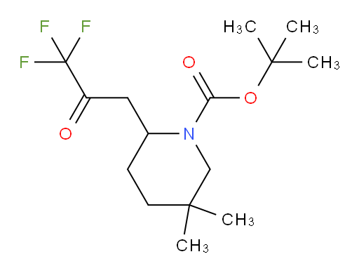 tert-butyl 5,5-dimethyl-2-(3,3,3-trifluoro-2-oxopropyl)piperidine-1-carboxylate