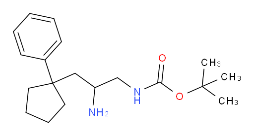 tert-butyl N-[2-amino-3-(1-phenylcyclopentyl)propyl]carbamate