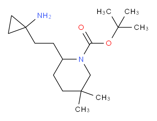 tert-butyl 2-[2-(1-aminocyclopropyl)ethyl]-5,5-dimethylpiperidine-1-carboxylate