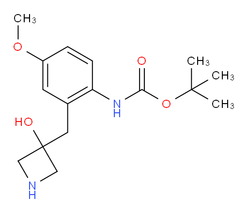 tert-butyl N-{2-[(3-hydroxyazetidin-3-yl)methyl]-4-methoxyphenyl}carbamate