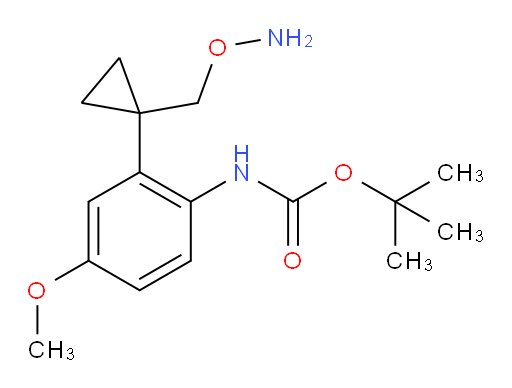 tert-butyl N-(2-{1-[(aminooxy)methyl]cyclopropyl}-4-methoxyphenyl)carbamate