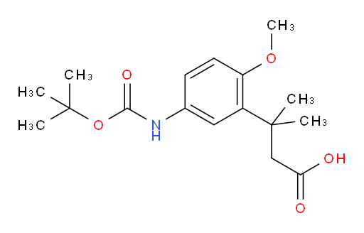 3-(5-{[(tert-butoxy)carbonyl]amino}-2-methoxyphenyl)-3-methylbutanoic acid