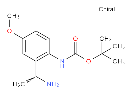 tert-butyl N-{2-[(1R)-1-aminoethyl]-4-methoxyphenyl}carbamate