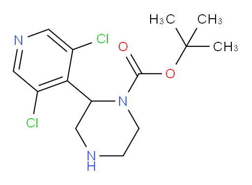 tert-butyl 2-(3,5-dichloropyridin-4-yl)piperazine-1-carboxylate