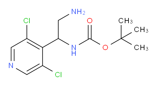 tert-butyl N-[2-amino-1-(3,5-dichloropyridin-4-yl)ethyl]carbamate