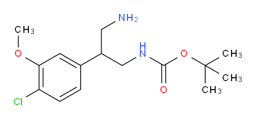 tert-butyl N-[3-amino-2-(4-chloro-3-methoxyphenyl)propyl]carbamate