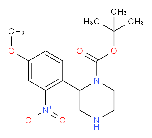 tert-butyl 2-(4-methoxy-2-nitrophenyl)piperazine-1-carboxylate