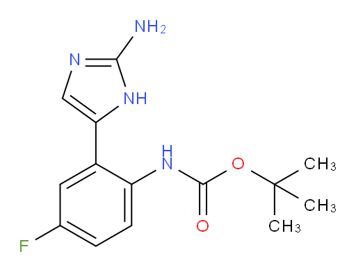 tert-butyl N-[2-(2-amino-1H-imidazol-5-yl)-4-fluorophenyl]carbamate