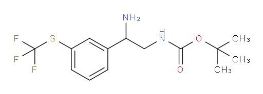 tert-butyl N-(2-amino-2-{3-[(trifluoromethyl)sulfanyl]phenyl}ethyl)carbamate