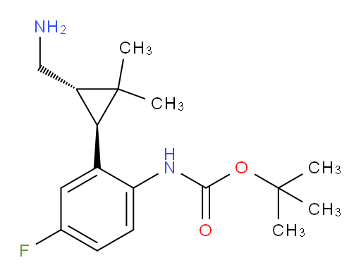 rac-tert-butyl N-{2-[(1R,3R)-3-(aminomethyl)-2,2-dimethylcyclopropyl]-4-fluorophenyl}carbamate