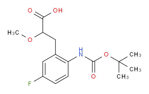 3-(2-{[(tert-butoxy)carbonyl]amino}-5-fluorophenyl)-2-methoxypropanoic acid
