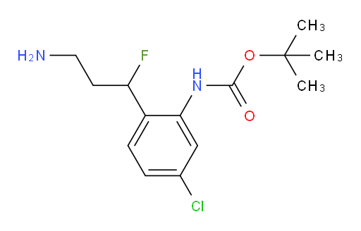 tert-butyl N-[2-(3-amino-1-fluoropropyl)-5-chlorophenyl]carbamate